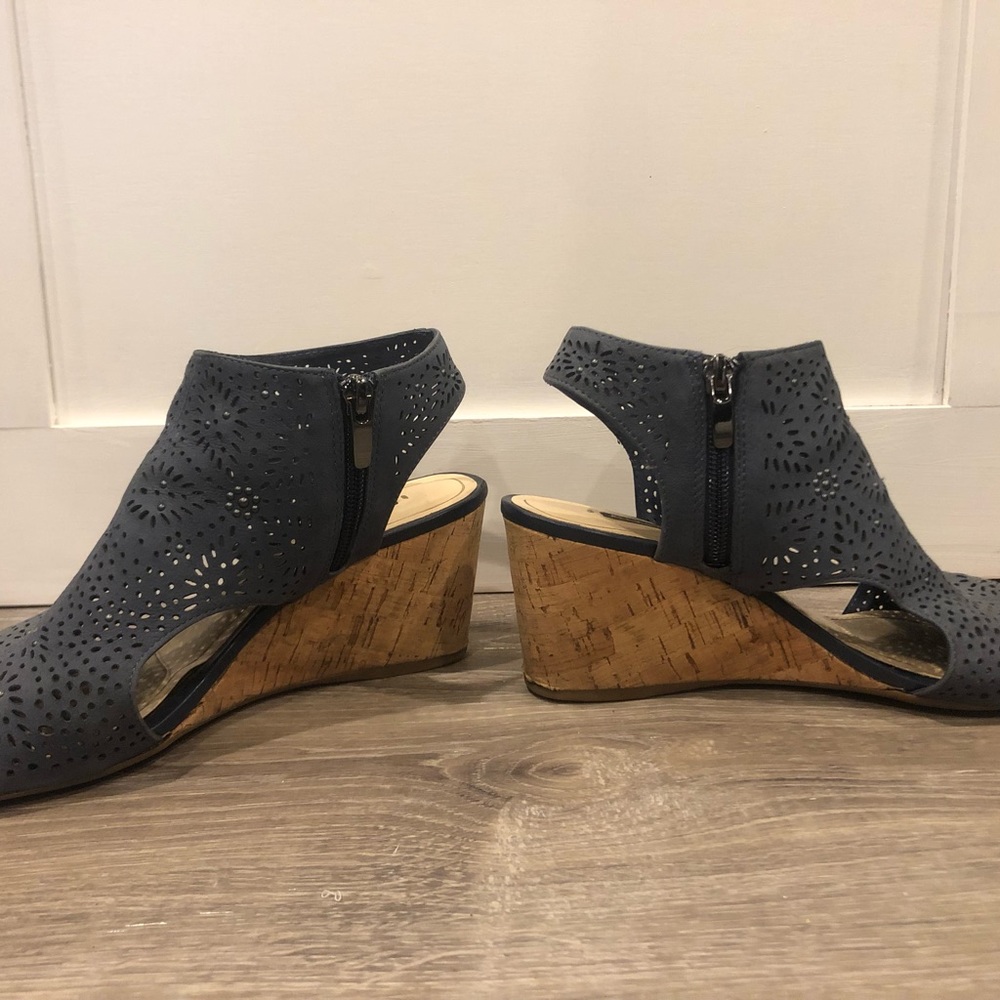 Cute indigo sandals by Alex Marie